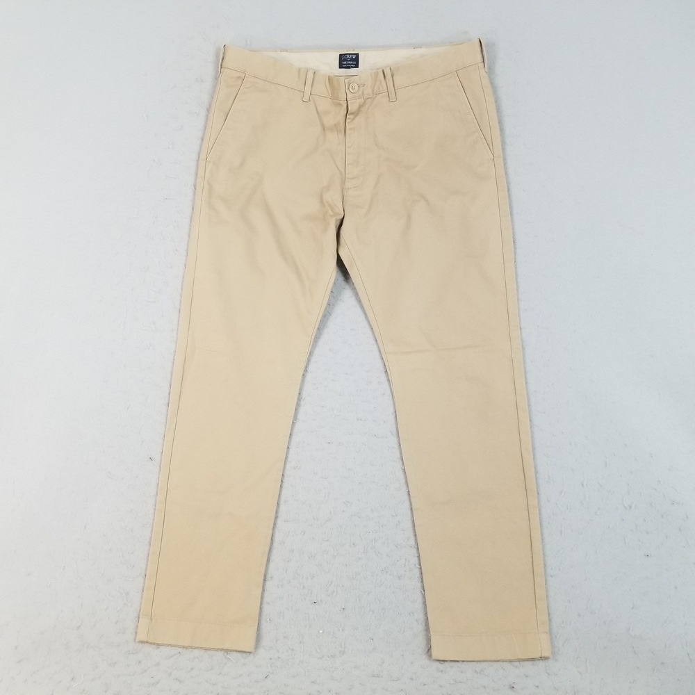 J.Crew Chinos Mens 36x30 Tan The Driggs Slim Fit 07310 100% Cotton Khaki Pants